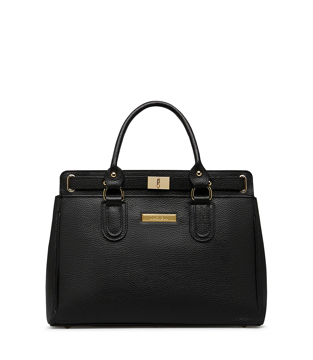 Loriblu Borsa tote in pelle testurizzata nera