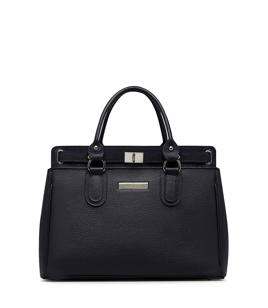 Loriblu Borsa tote in pelle testurizzata blu