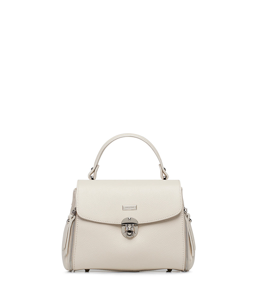 Loriblu Borsa a mano beige in pelle martellata