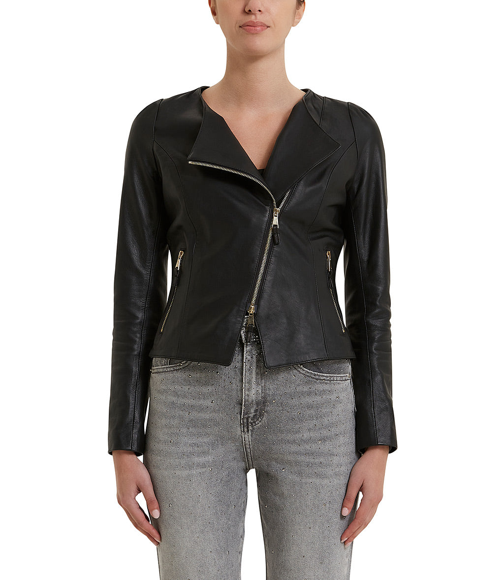 Loriblu Giacca in pelle nera