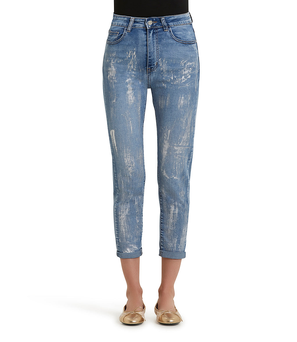 Loriblu Jeans slim-fit con strappi all-over